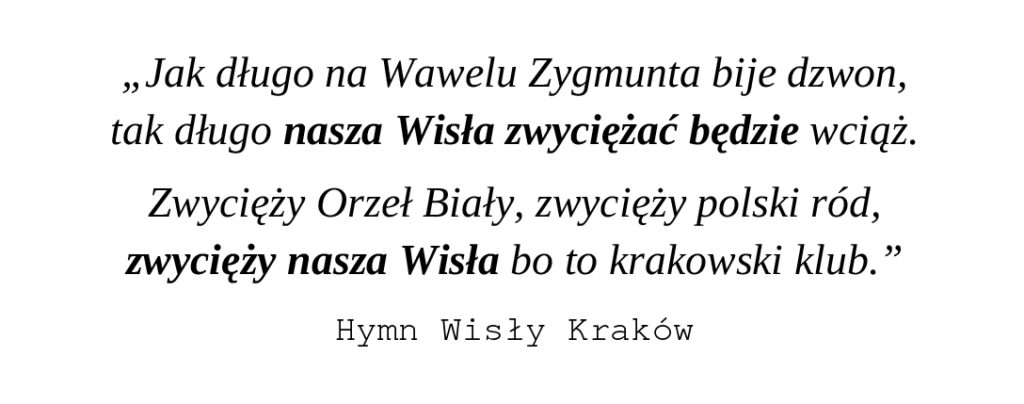 Hymn Wisły Kraków