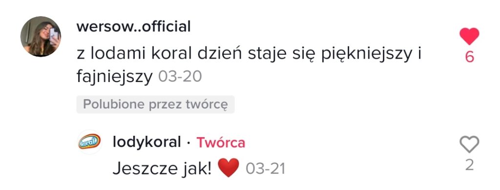 komentarz na tiktoku