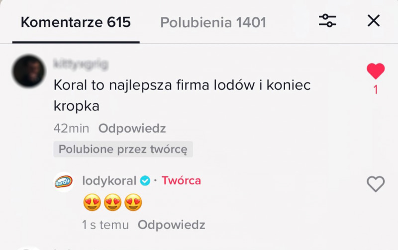 Pozytywne komentarze na profilu Lodó Koral