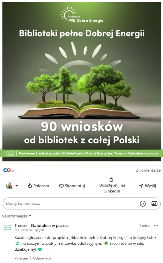 Fundacja PVE Dobra Energia na LinkedIn