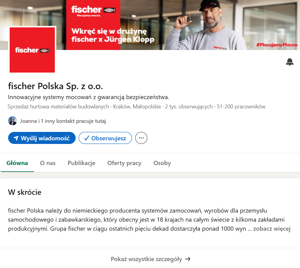 Fischer Polska na LinkedIn