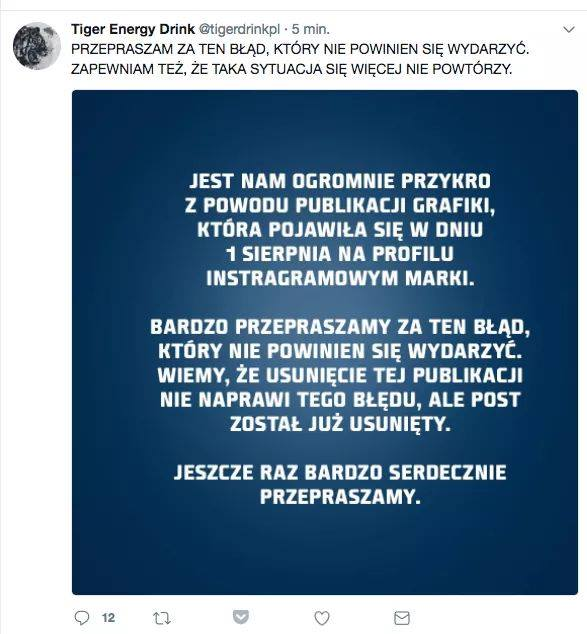 Tiger – środkowy palec dla żołnierzy (przeprosiny)