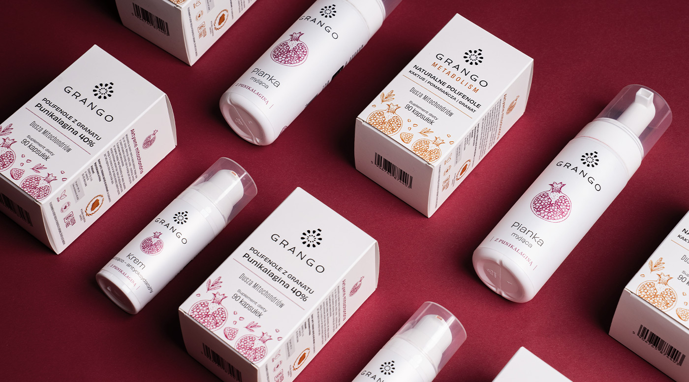 Porfolio Veneo - GRANGO® – nowe opakowania i etykiety dla nutraceutyków i kosmetyków z polifenoli z granatu 1