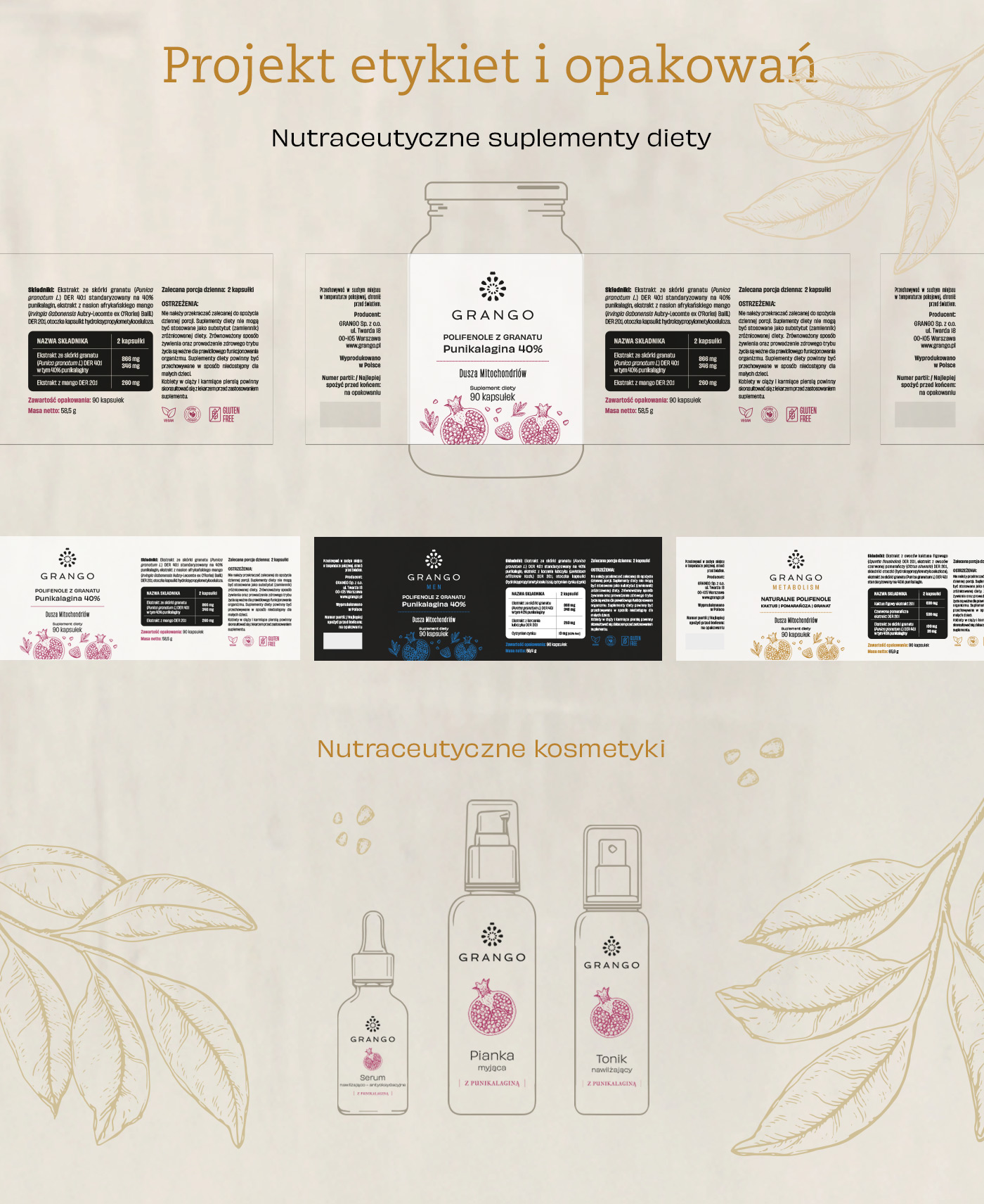 Porfolio Veneo - GRANGO® – nowe opakowania i etykiety dla nutraceutyków i kosmetyków z polifenoli z granatu 5